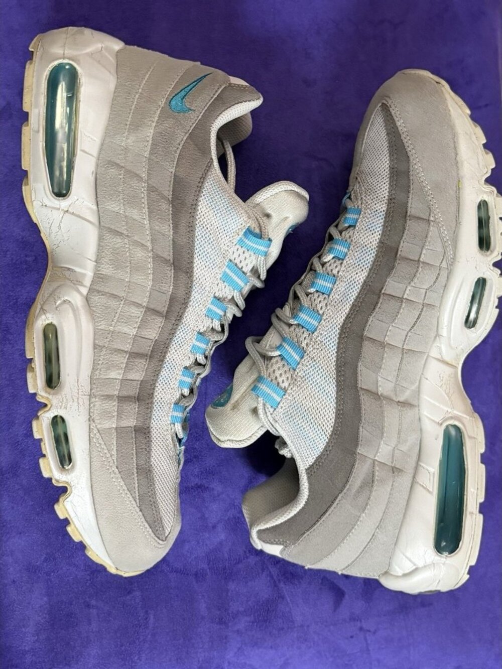 Nike Air Max 95 Men’s Sz.12 Low Top Sneakers Grey Amarillo Colorblock CD7495-100